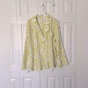 By Anthropologie Flannel Buttondown Pajama Top